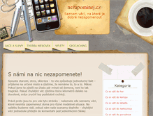 Tablet Screenshot of nezapominej.cz